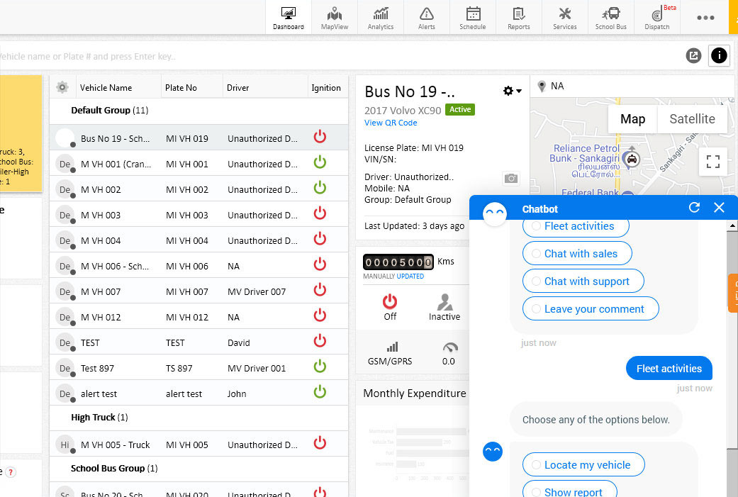 Fleet management chat
